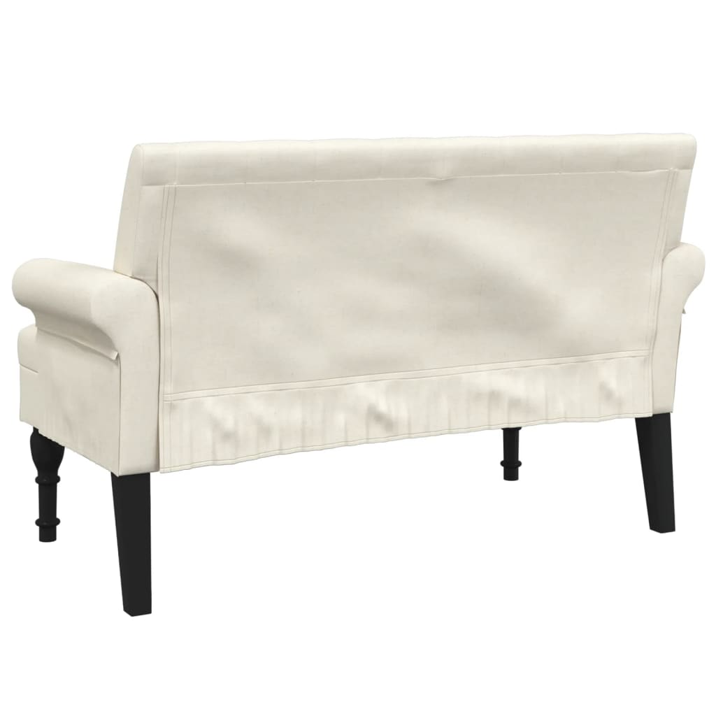 Klupa s naslonom 120 x 62 x 75,5 cm platnena