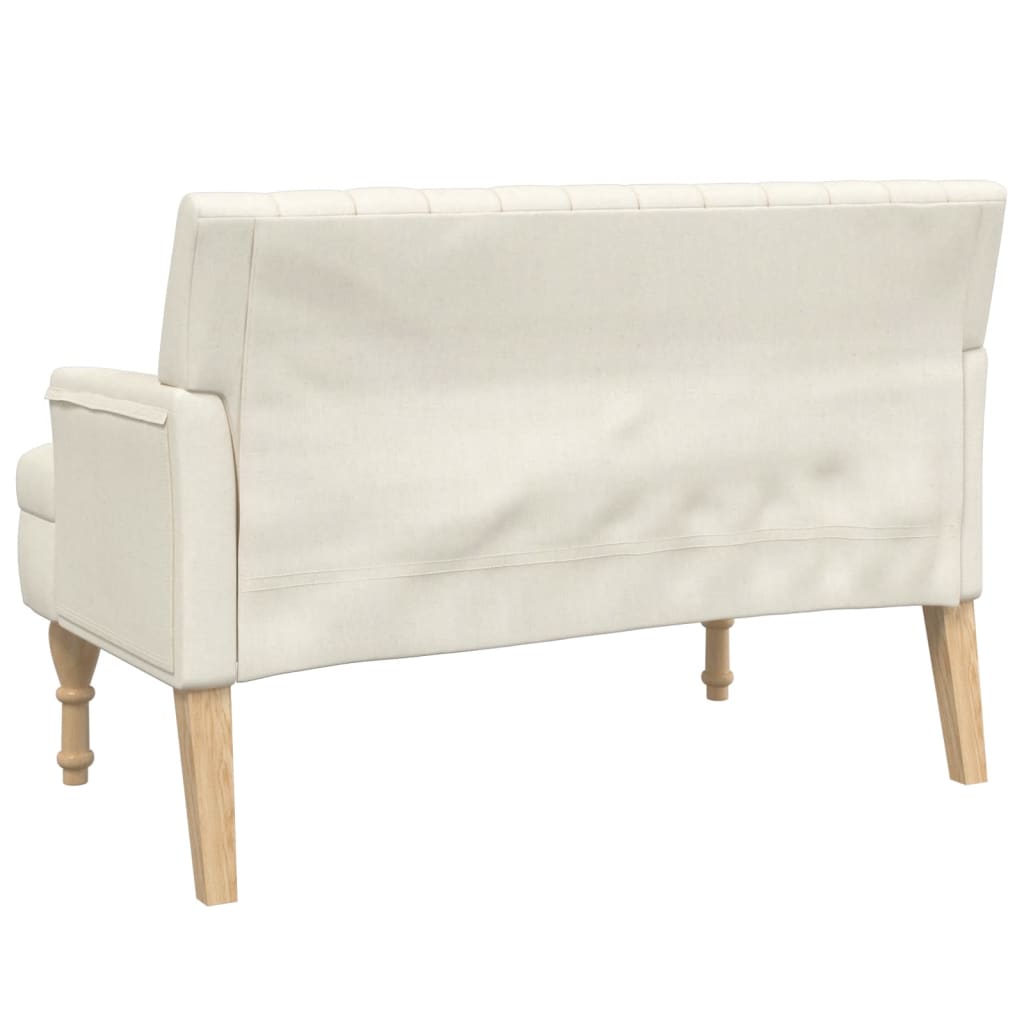 Klupa s jastucima 113 x 64,5 x 75,5 cm platnena