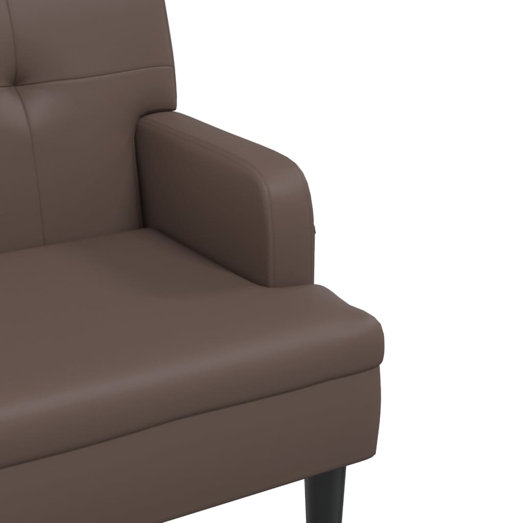 Klupa s naslonom smeđa 112 x 65,5 x 75 cm od umjetne kože