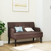 Klupa s naslonom smeđa 112 x 65,5 x 75 cm od umjetne kože
