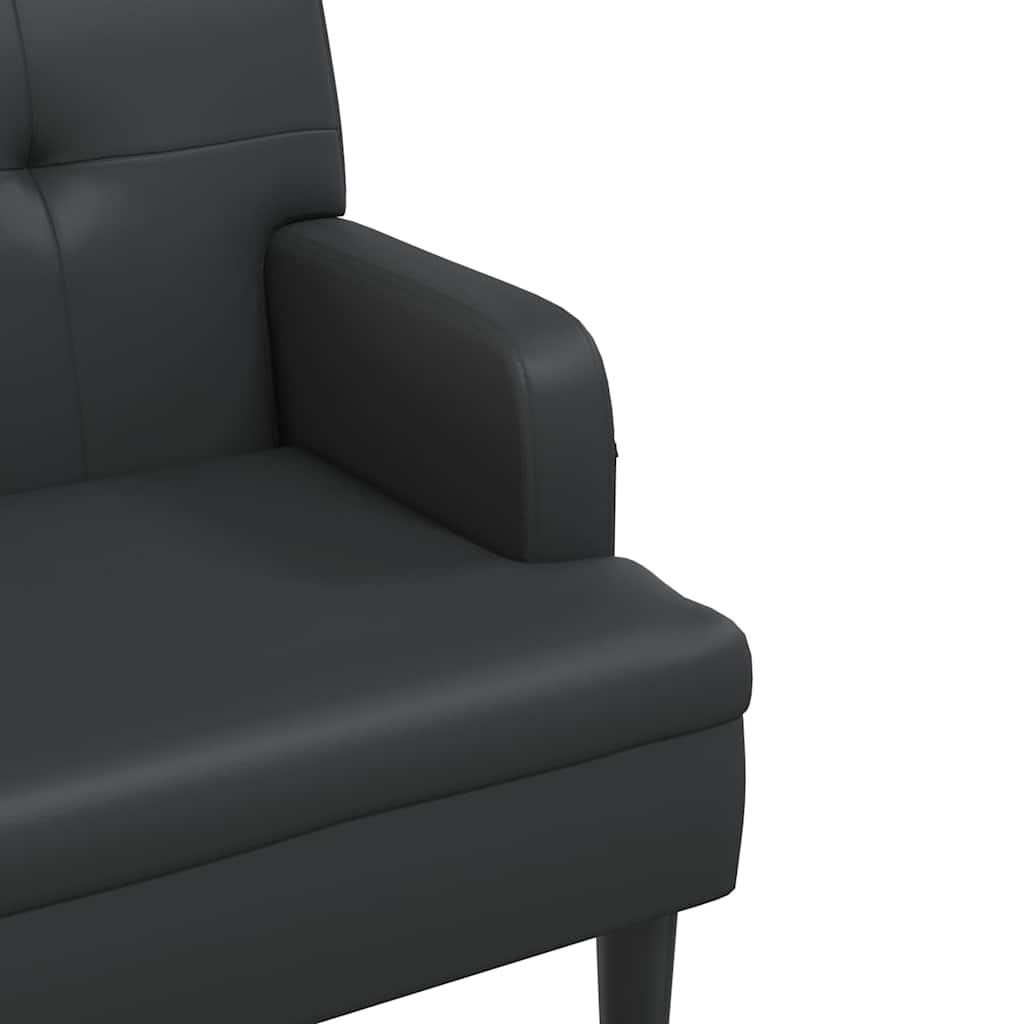 Klupa s naslonom crna 112x65,5x75 cm umjetna koža