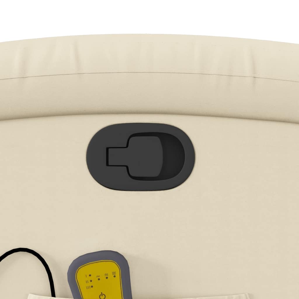 Masažni naslonjač od umjetne kože krem