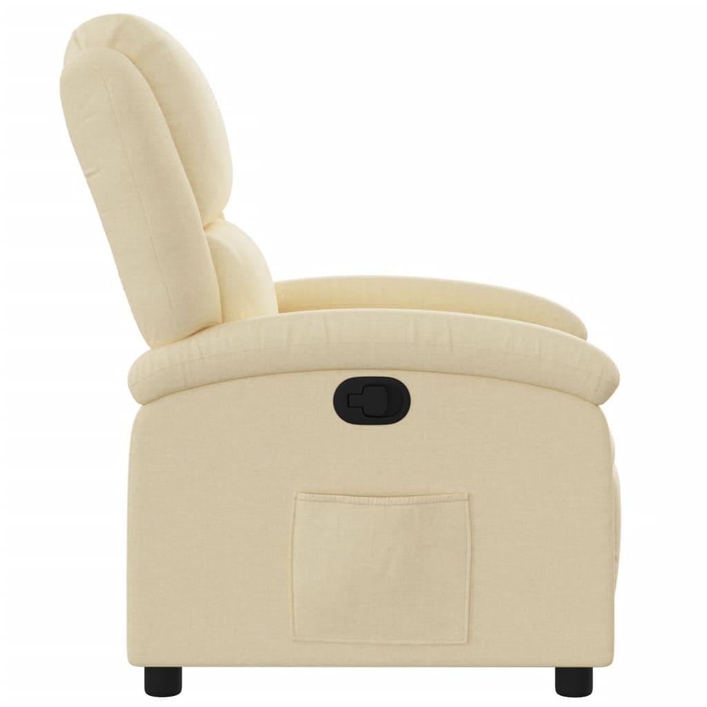 Naslonjač od tkanine krem