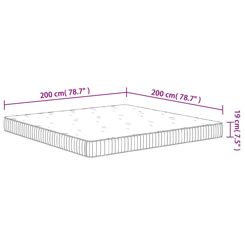 Madrac s džepičastim oprugama srednji 200x200 cm