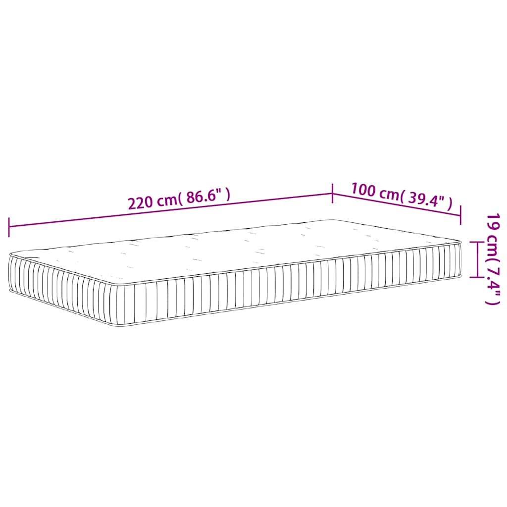 Madrac s džepičastim oprugama srednji 100x220 cm