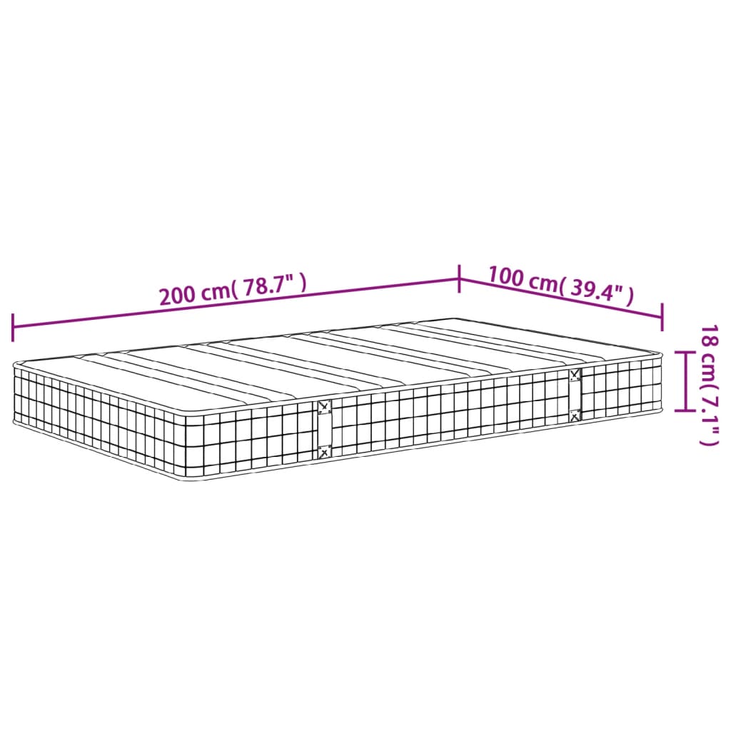 Madrac s oprugama bonnell srednji 100 x 200 cm