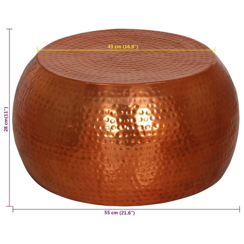 Stolić za kavu mesingani Ø 55 x 28 cm aluminijski