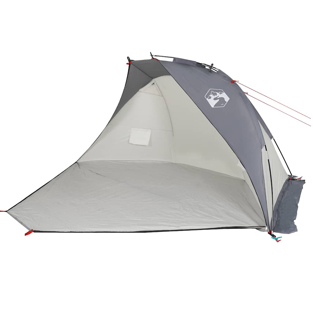 Šator za plažu sivi 268 x 223 x 125 cm 185T poliesterski