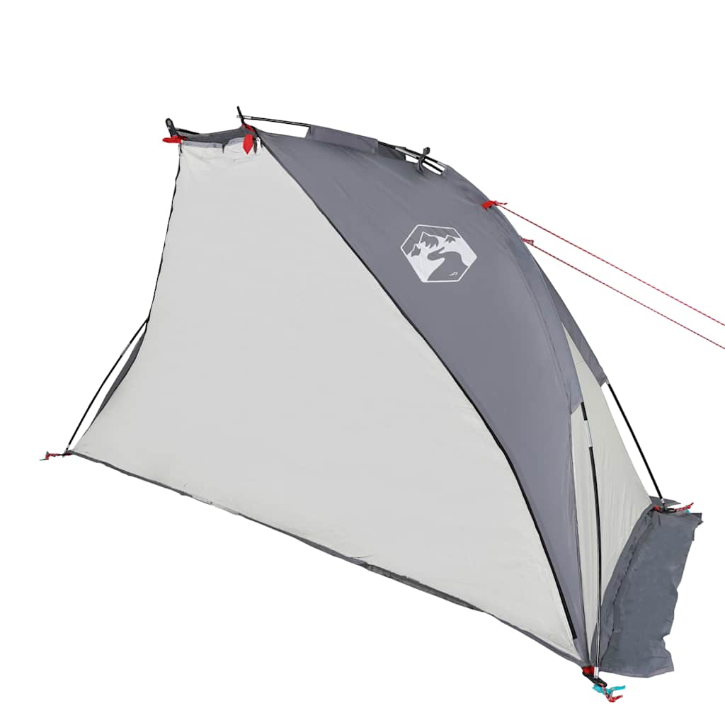 Šator za plažu sivi 268 x 223 x 125 cm 185T poliesterski