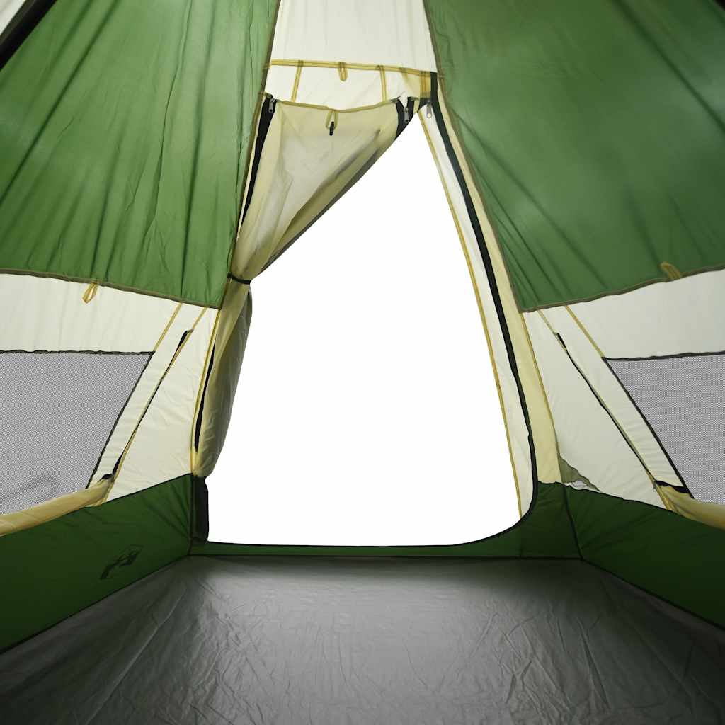 Šator tipi za kampiranje za 7 osoba zeleni vodootporni