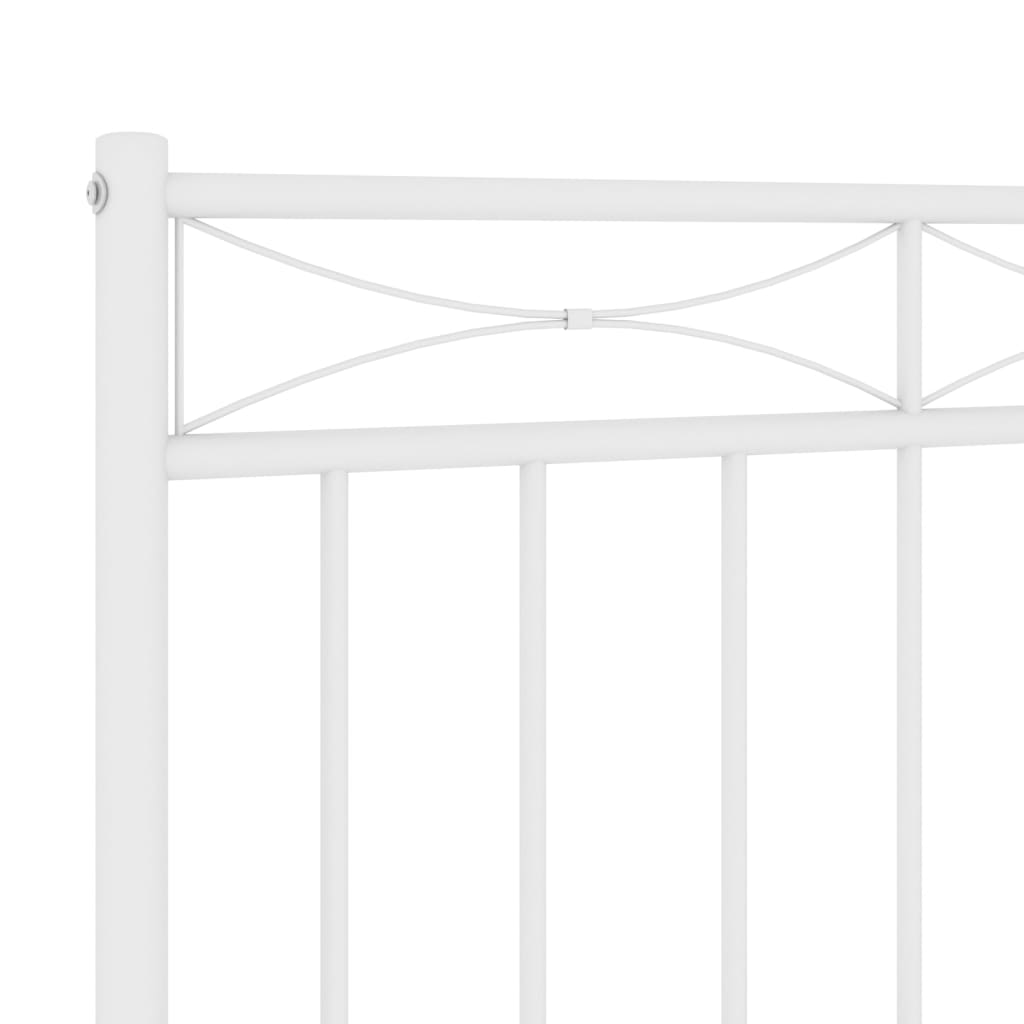 Metalno uzglavlje za krevet, bijelo, 75 cm