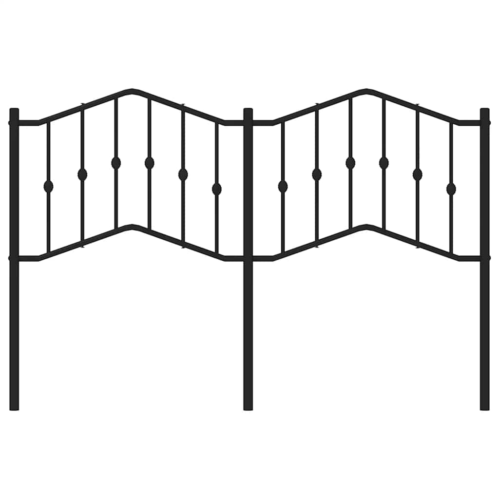 Metalno zamjensko uzglavlje crno 135 cm