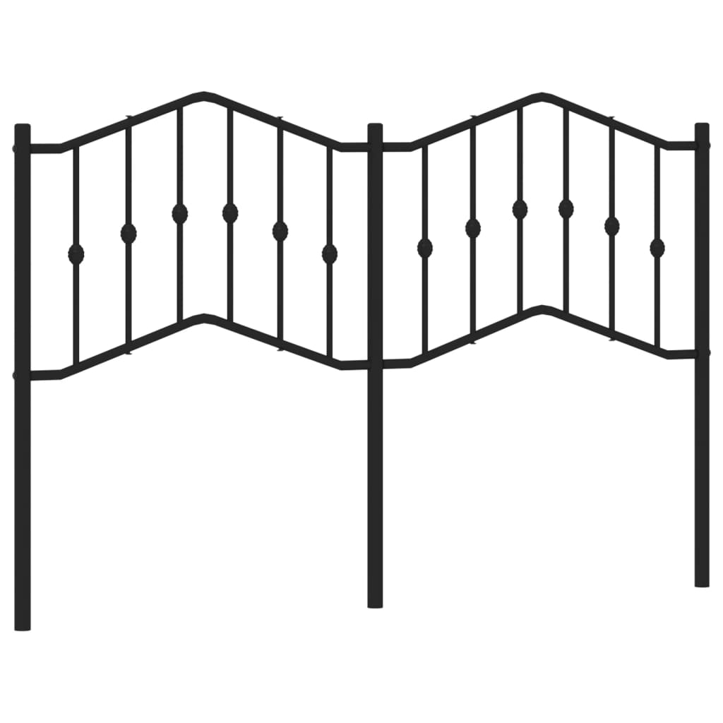Metalno zamjensko uzglavlje crno 140 cm