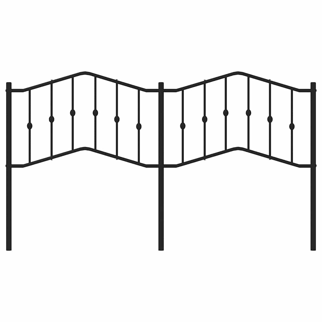Metalno zamjensko uzglavlje crno 180 cm