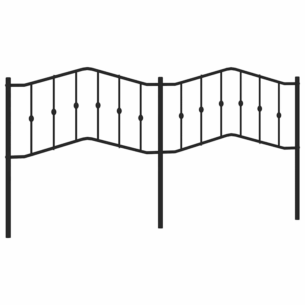 Metalno zamjensko uzglavlje crno 193 cm