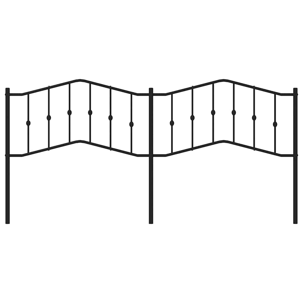 Metalno zamjensko uzglavlje crno 193 cm