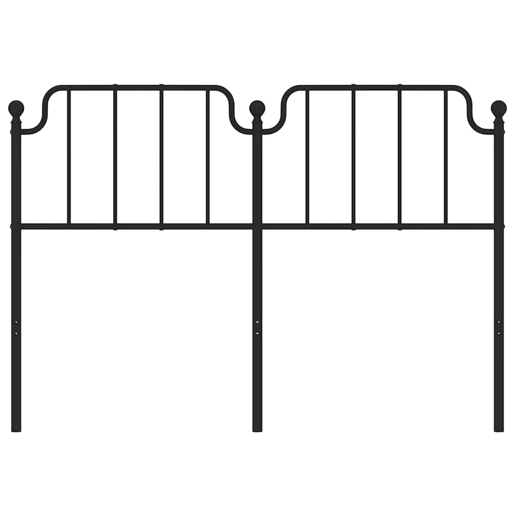 Metalno zamjensko uzglavlje crno 135 cm