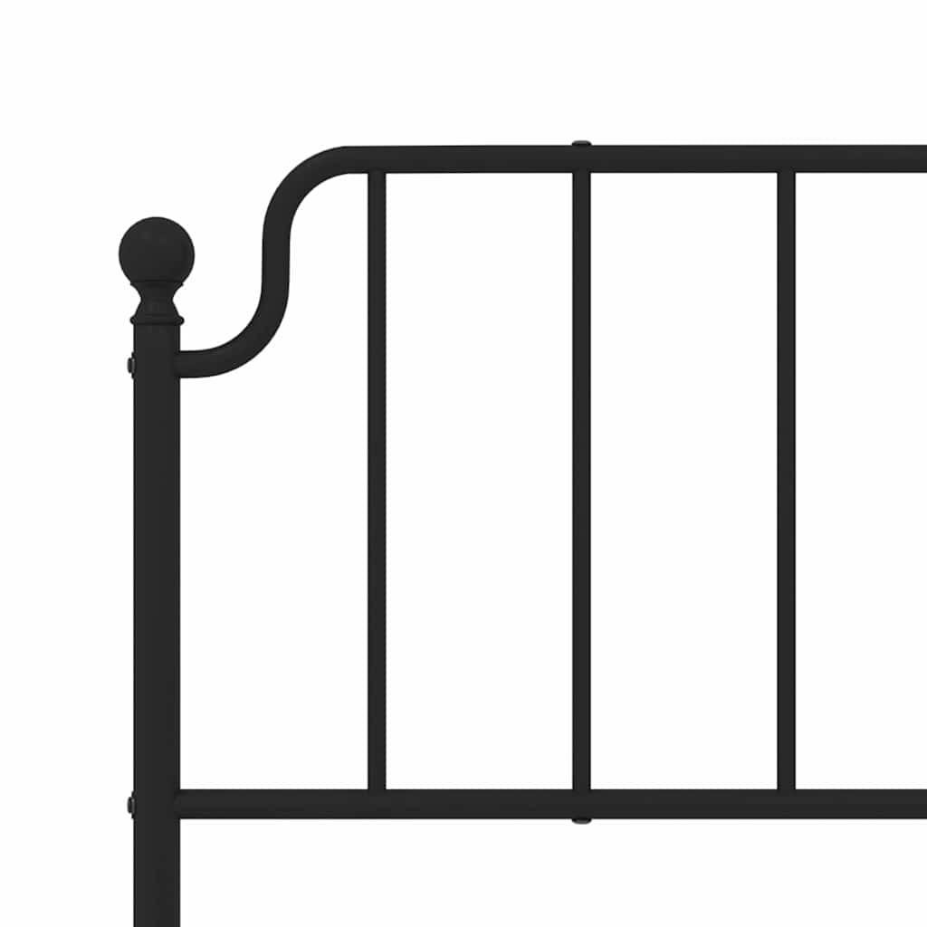 Metalno zamjensko uzglavlje crno 193 cm