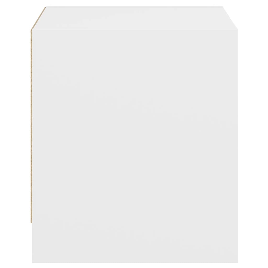 Noćni ormarići sa staklenim vratima 2 kom bijeli 35x37x42 cm