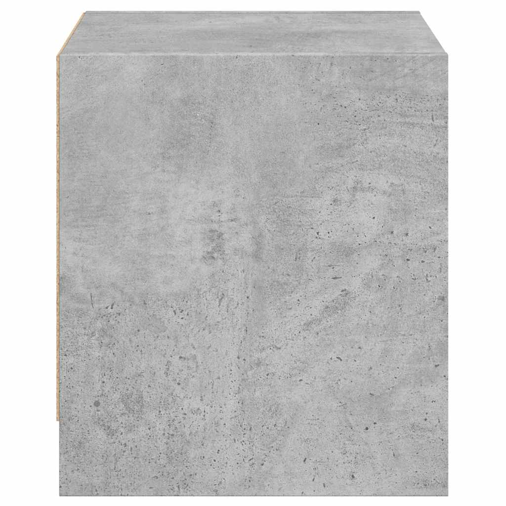 Noćni ormarići staklena vrata 2 kom boja betona 35x37x42 cm