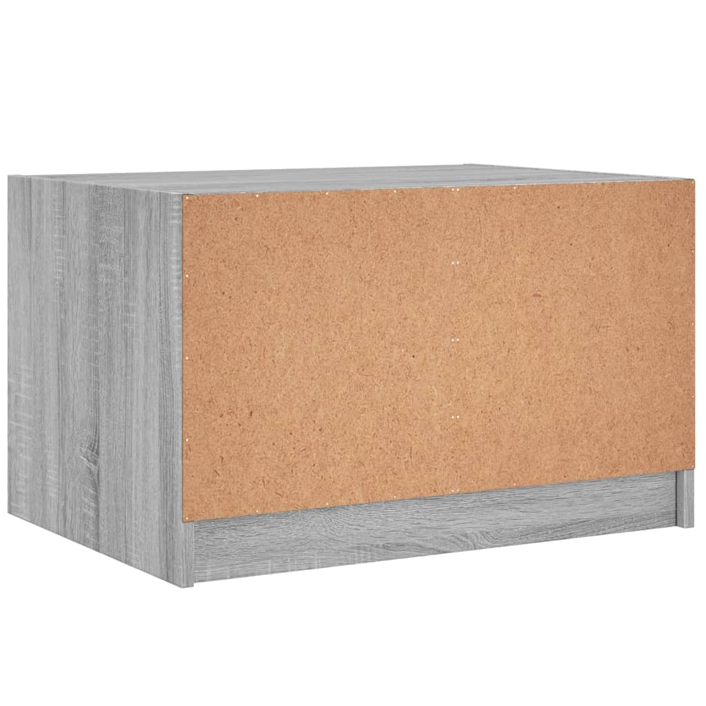 Stolić za kavu sa staklenim vratima boja hrasta 68x50x42 cm