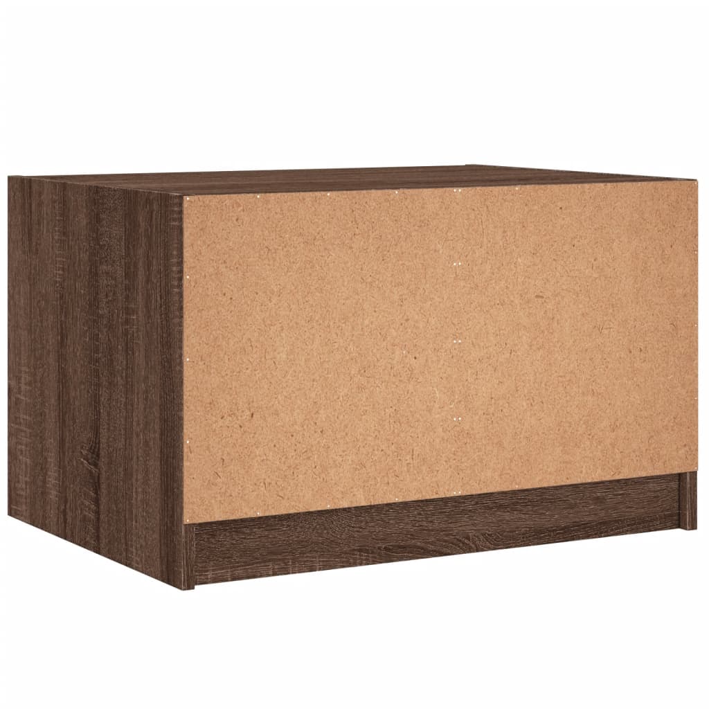 Stolić za kavu sa staklenim vratima boja hrasta 68x50x42 cm