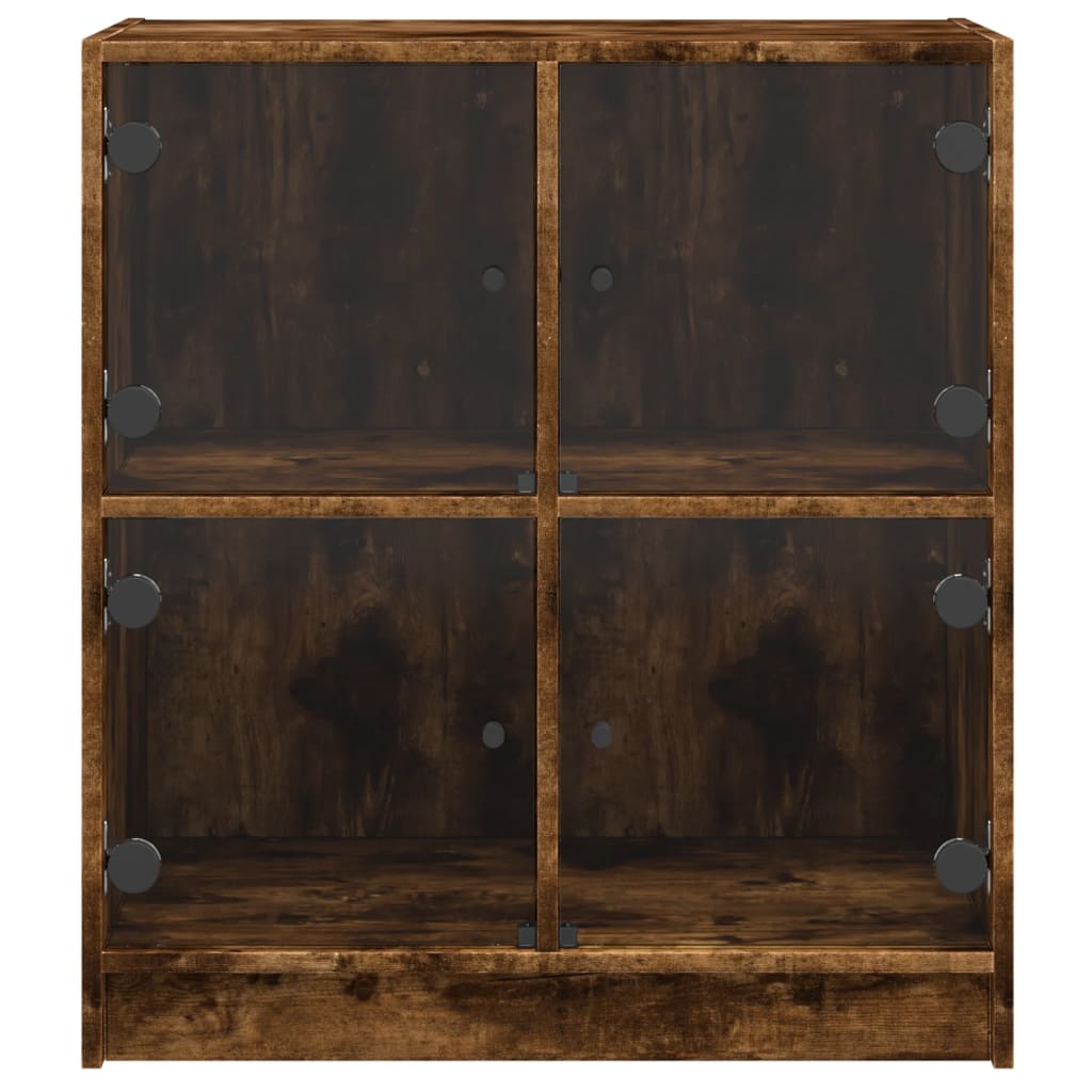 Bočni ormarić sa staklenim vratima boja hrasta 68x37x75,5 cm