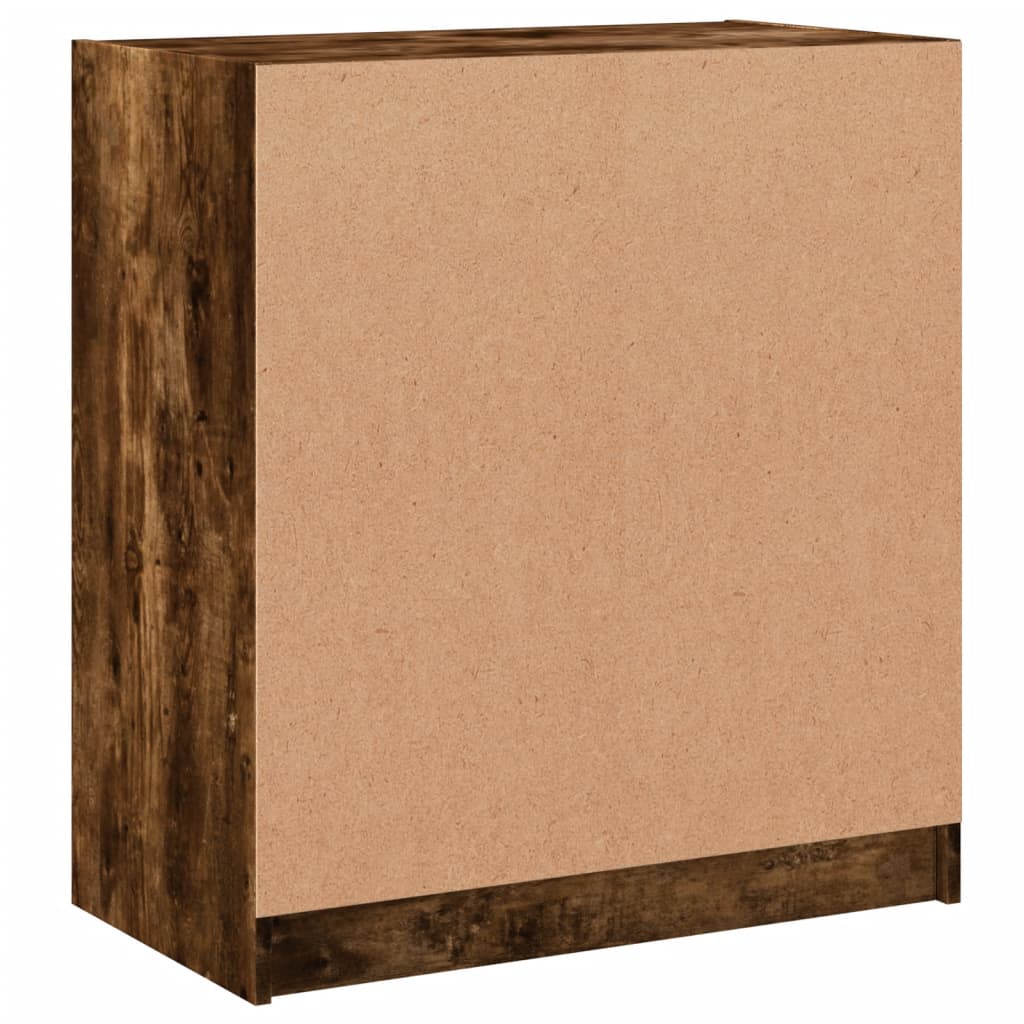 Bočni ormarić sa staklenim vratima boja hrasta 68x37x75,5 cm
