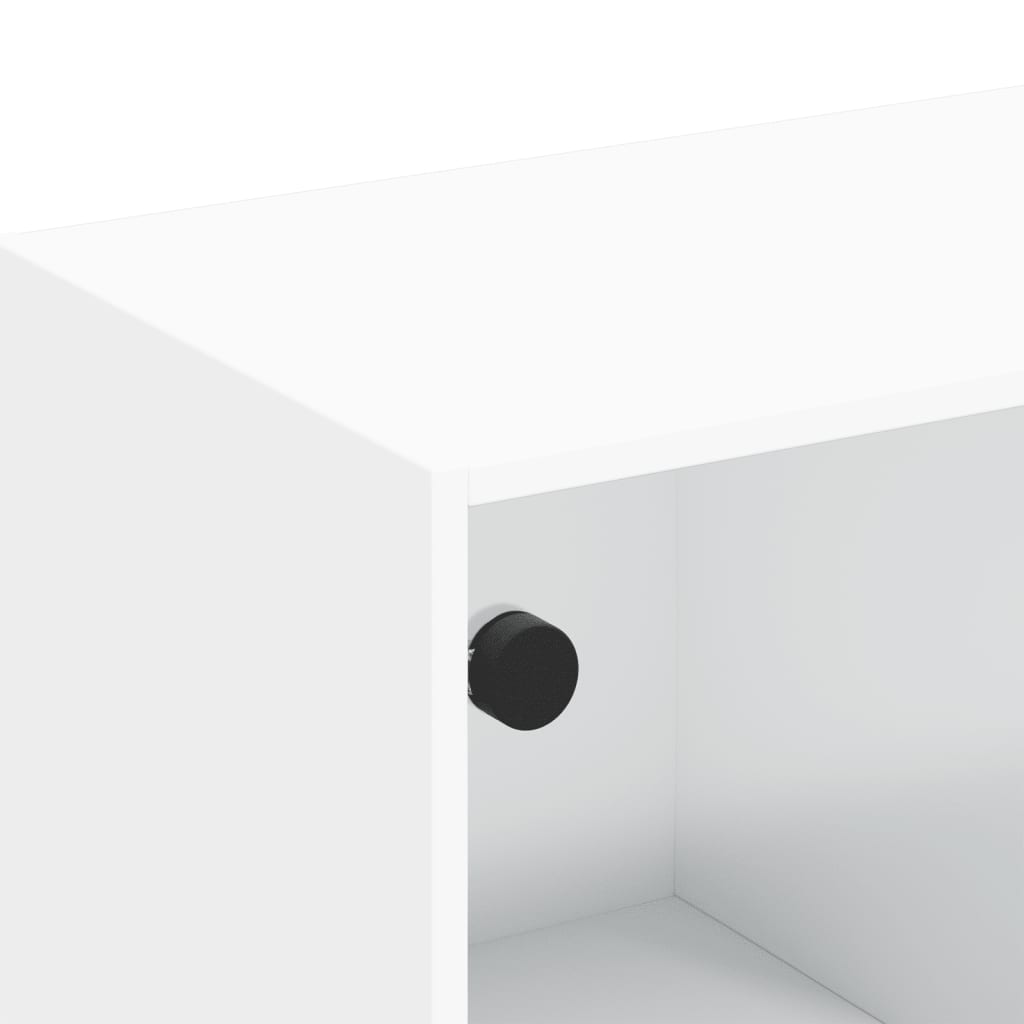 TV ormarić sa staklenim vratima bijeli 102x37x42 cm