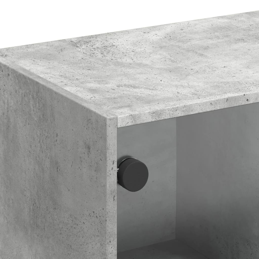 TV ormarić sa staklenim vratima boja betona 102x37x42 cm