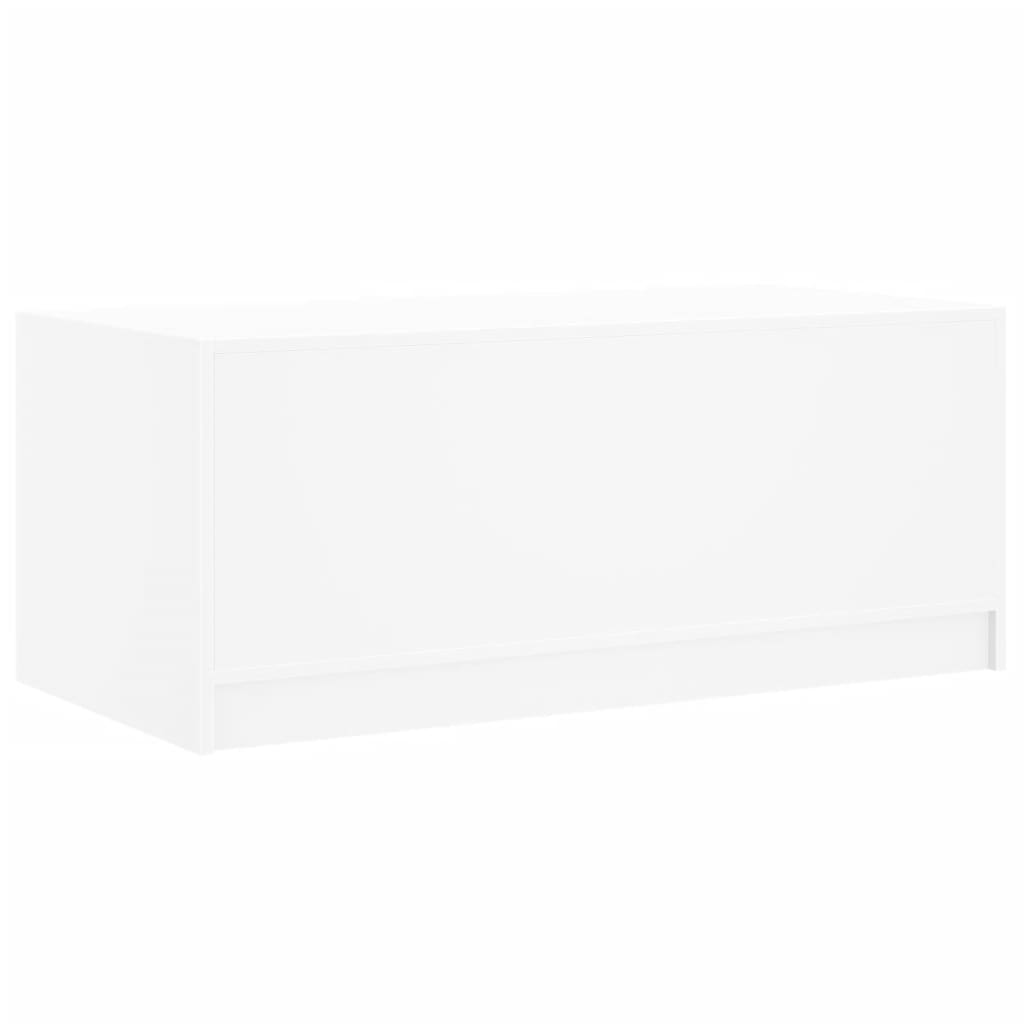 Stolić za kavu sa staklenim vratima bijeli 102 x 50 x 42 cm