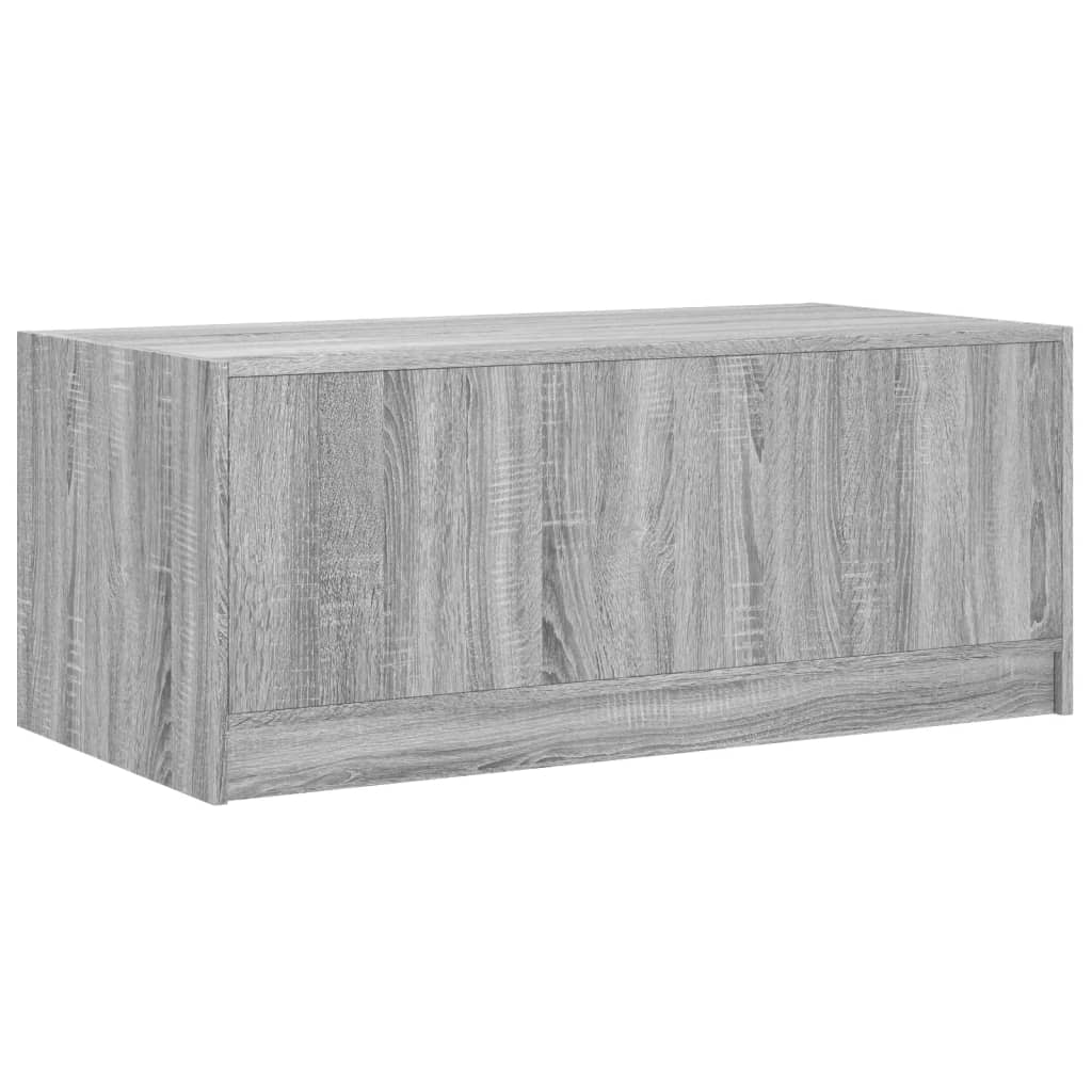 Stolić za kavu sa staklenim vratima boja hrasta 102x50x42 cm