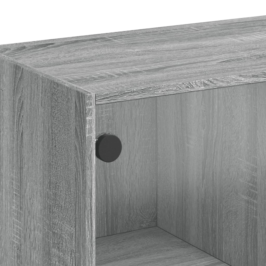 Bočni ormarić sa staklenim vratima boja hrasta 68x37x75,5 cm