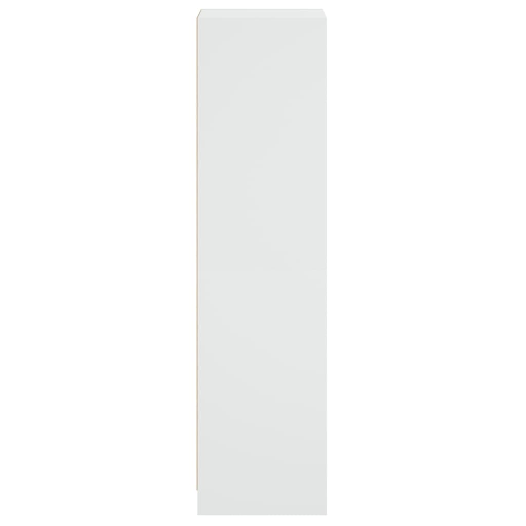 Visoka komoda sa staklenim vratima bijela 35 x 37 x 142 cm
