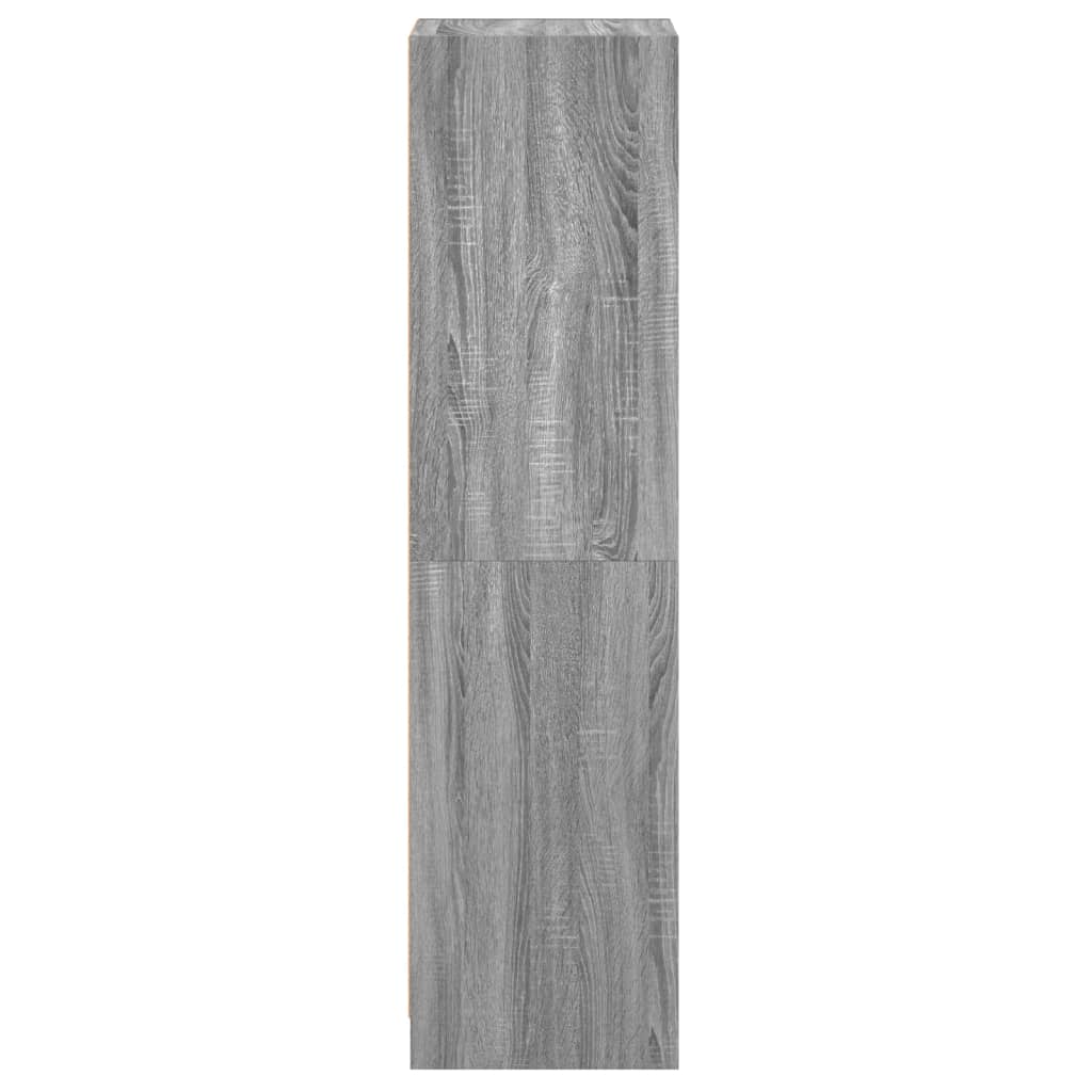 Visoka komoda sa staklenim vratima boja hrasta 35 x 37 x 142 cm