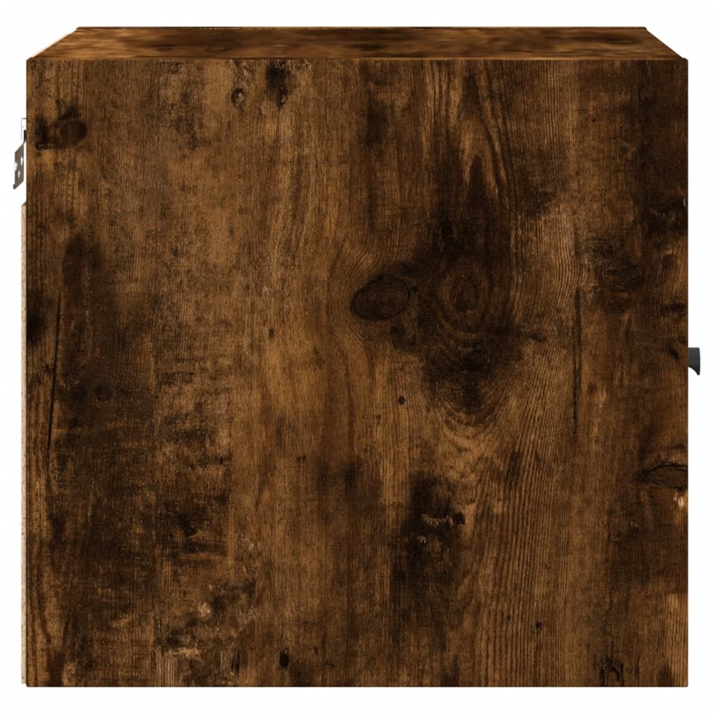 Noćni ormarići staklena vrata 2 kom boja hrasta 35x37x35 cm