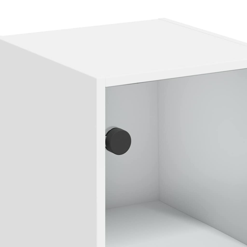 Zidni ormarić sa staklenim vratima bijeli 35 x 37 x 68,5 cm