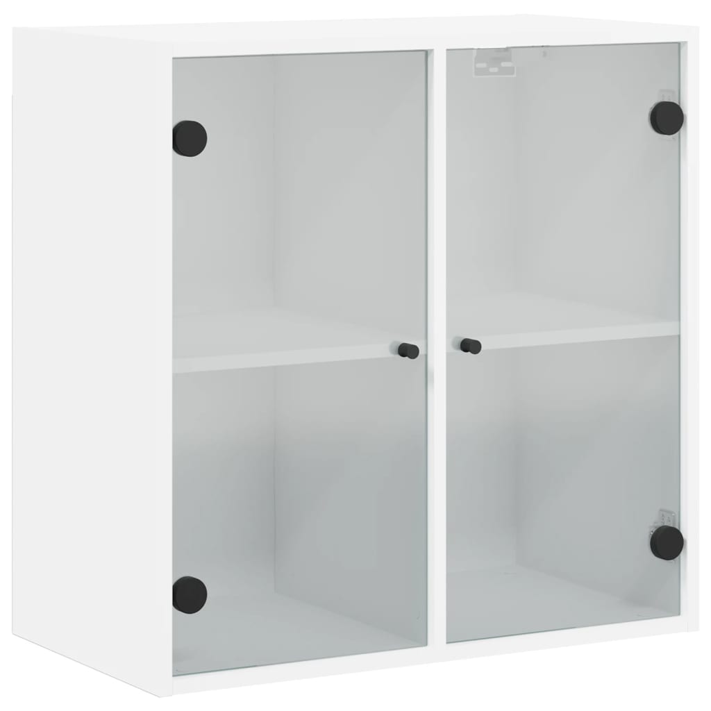 Zidni ormarić sa staklenim vratima bijeli 68 x 37 x 68,5 cm