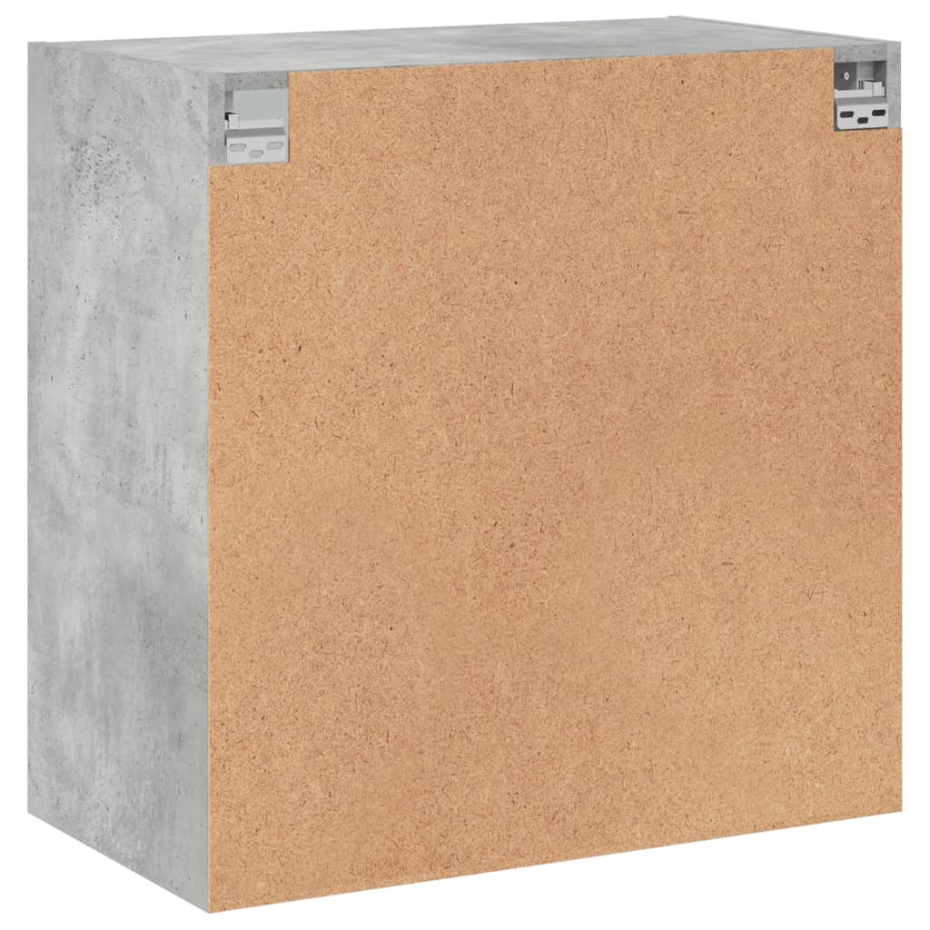Zidni ormarić sa staklenim vratima boja betona 68x37x68,5 cm