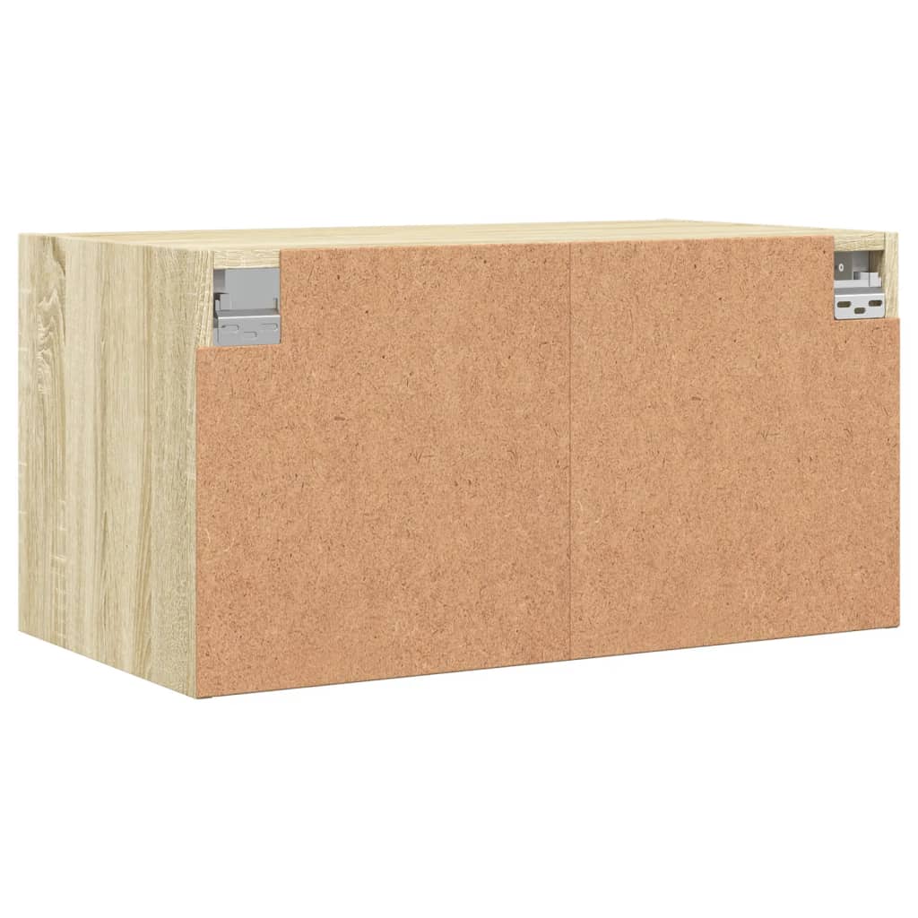 Zidni ormarić sa staklenim vratima boja hrasta 68,5x37x35 cm