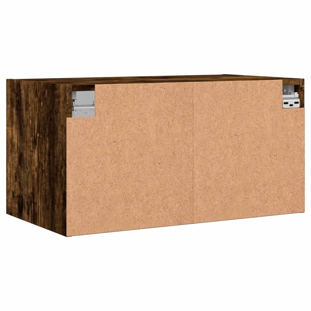 Zidni ormarić sa staklenim vratima boja hrasta 68,5x37x35 cm