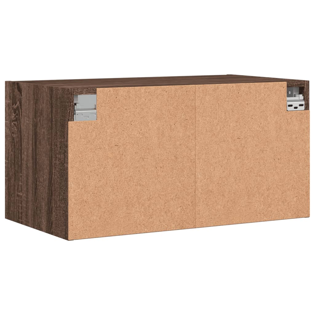 Zidni ormarići staklena vrata 2 kom boja hrasta 68,5x37x35 cm