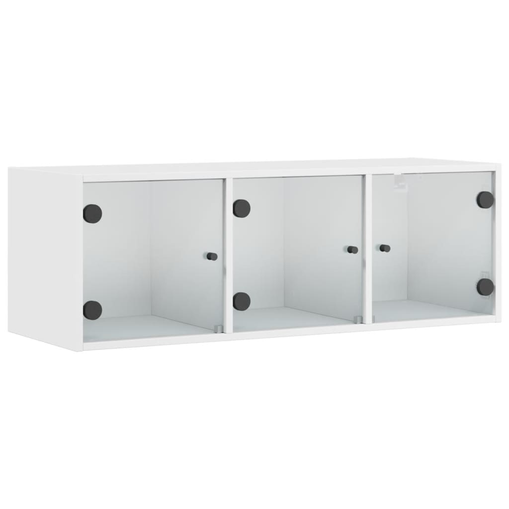 Zidni ormarić sa staklenim vratima bijeli 102 x 37 x 35 cm