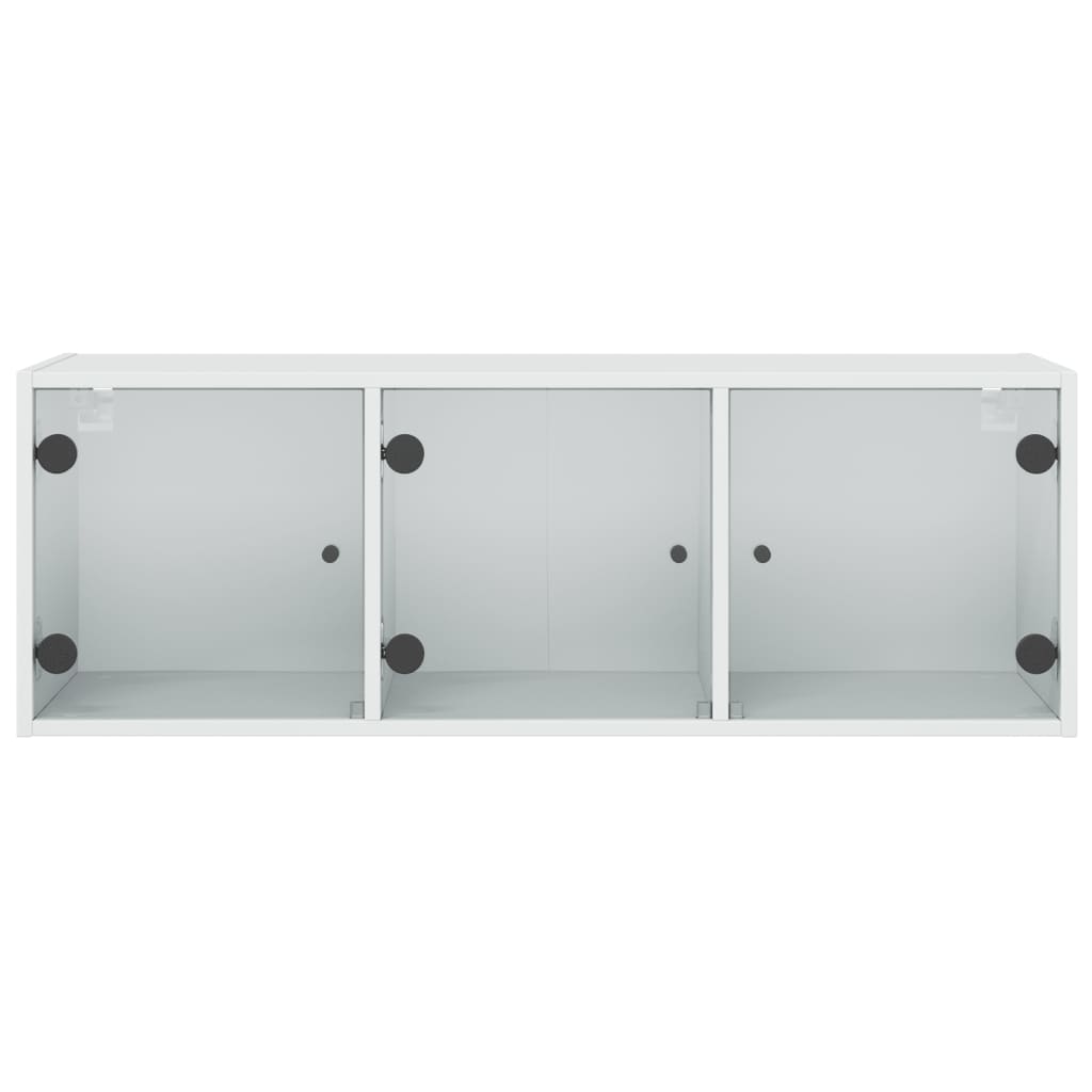 Zidni ormarić sa staklenim vratima bijeli 102 x 37 x 35 cm