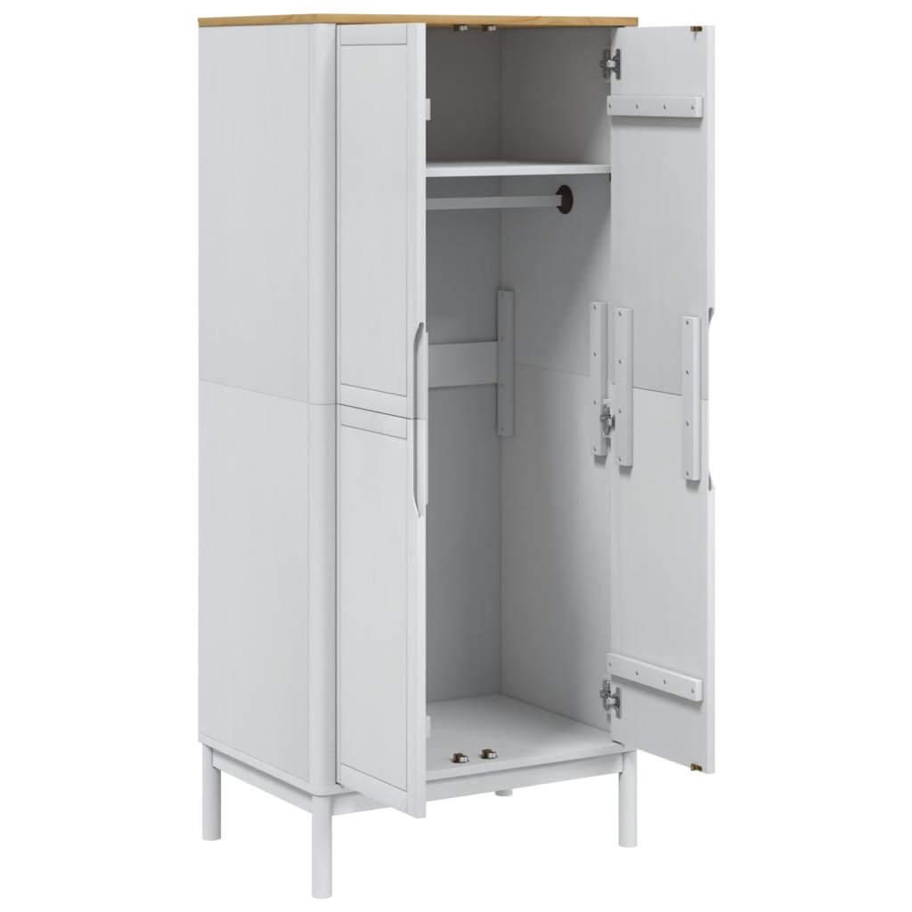 Ormar FLORO bijeli 77 x 53 x 171 cm od masivne borovine