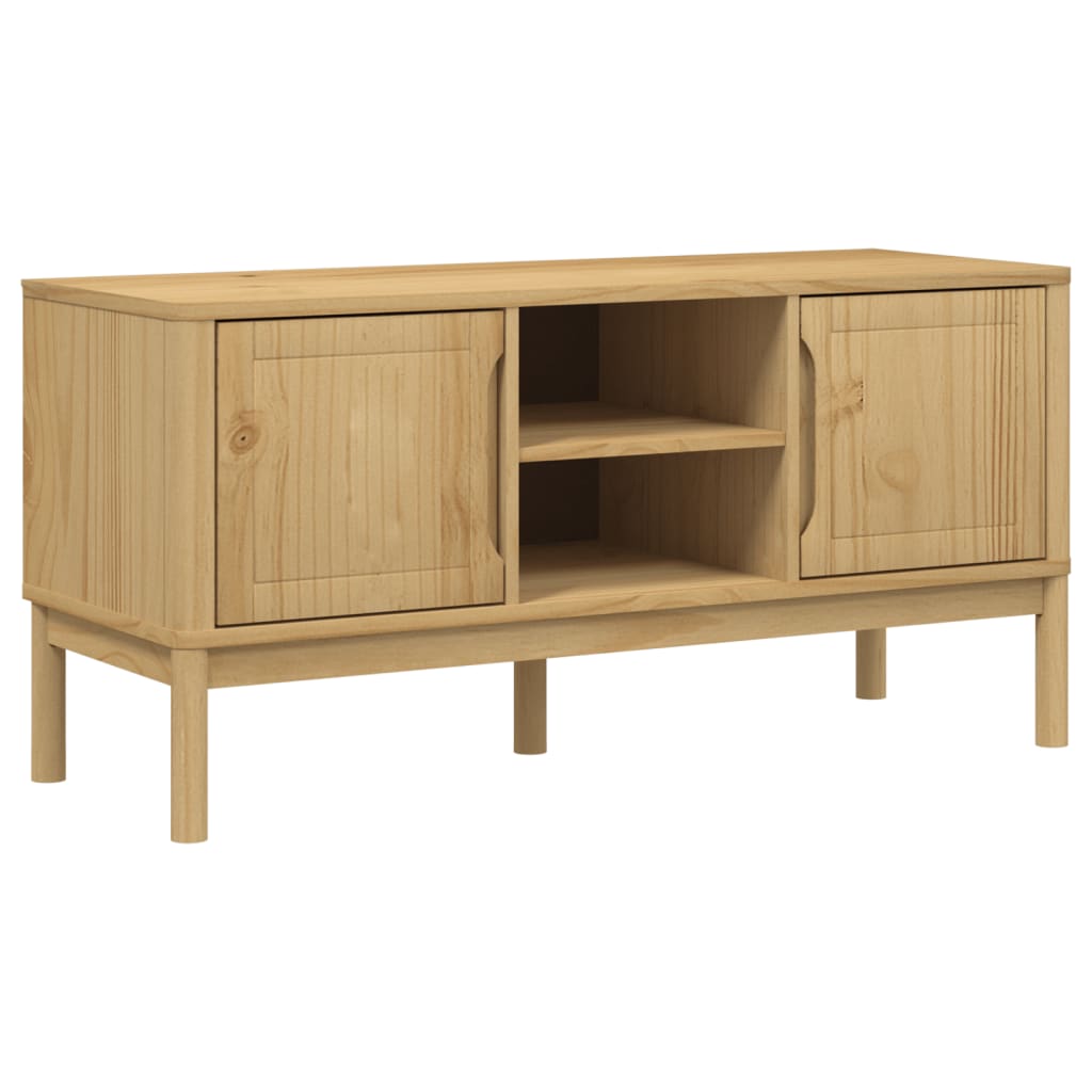 TV ormarić FLORO voštano smeđi 114x43x55 cm masivna borovina