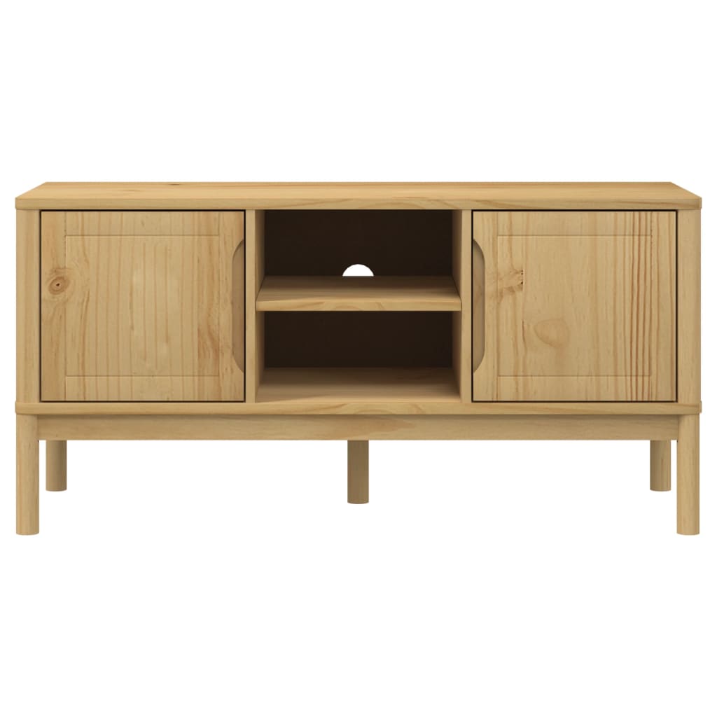 TV ormarić FLORO voštano smeđi 114x43x55 cm masivna borovina
