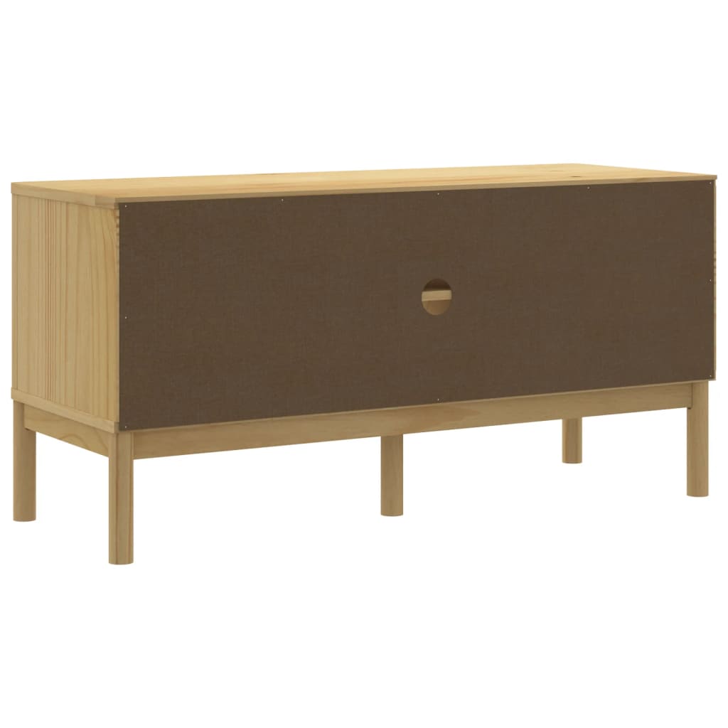 TV ormarić FLORO voštano smeđi 114x43x55 cm masivna borovina
