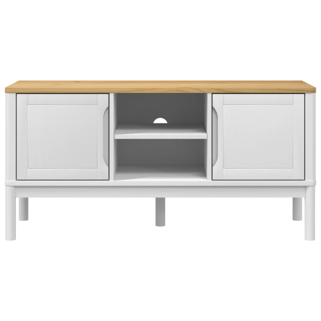 TV ormarić FLORO bijeli 114 x 43 x 55 cm od masivne borovine