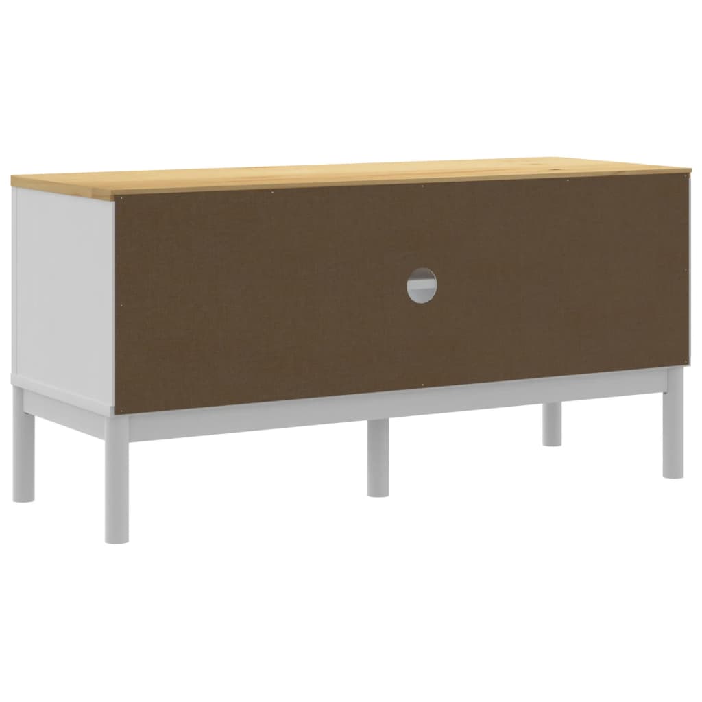 TV ormarić FLORO bijeli 114 x 43 x 55 cm od masivne borovine